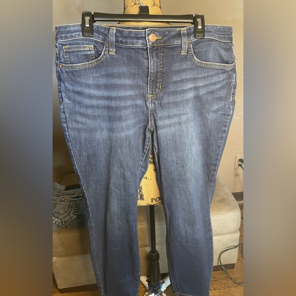 LC Lauren Conrad Dark Blue Straight Leg Jeans Sz 16